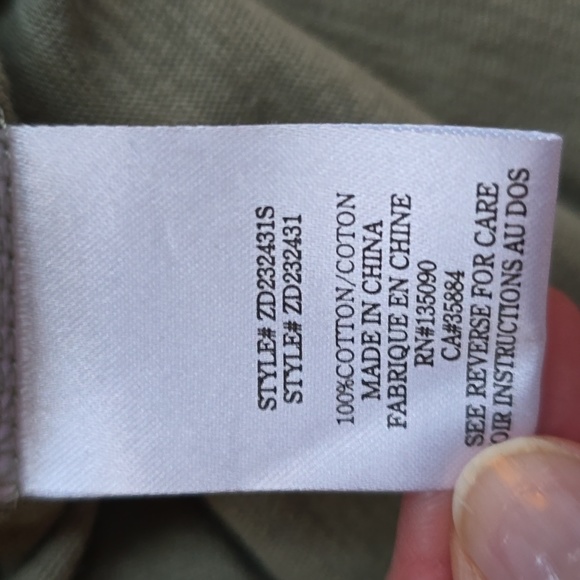 NWT Z-Supply olive green cuffed sleeve mini t-shirt dress size small - Picture 11 of 15